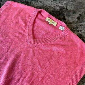 Peter Millar Pink Soft Cotton Silk Blend Sweater Vest Stretch Preppy Golf L